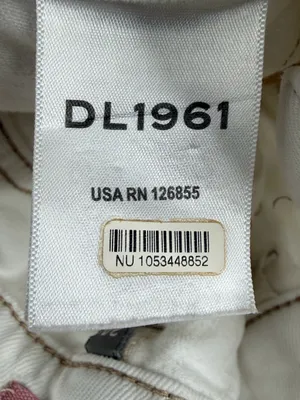 DL1961 Hepburn Cargo Jeans 24 Eggshell White High Rise Wide Leg 33" thumbnail 9