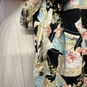 Bahama Beach Woman Y2K Pattern Gyaru button‎ up Black Size 3X thumbnail 8