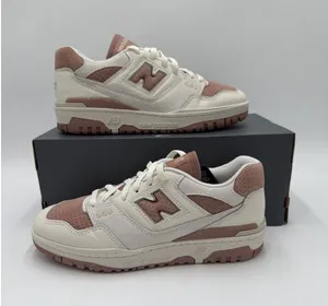 New Balance Women's 550 Shoes White/brown Size 9.5 NWB No lid thumbnail 1