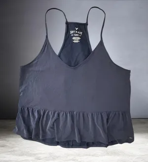 AEO navy soft & sexy ruffle tank SP thumbnail 1