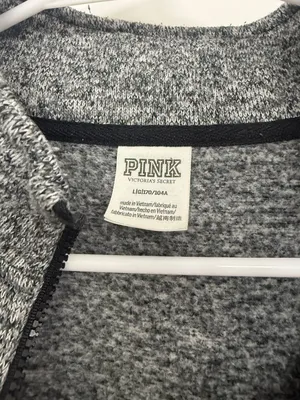 PINK Victoria’s Secret Gray Marled Quarter Zip Pullover Women’s Large thumbnail 4