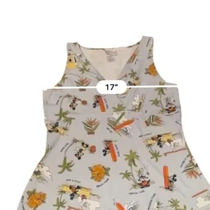 Disney Shopping Mickey Friends Dress Womens L Hawaiian Surfing Tropical Y2K thumbnail 6