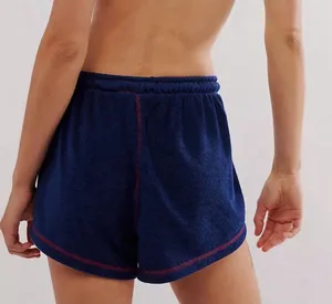 Free People Intimately Gimme More Terry Shorts Blue Red Retro 60s thumbnail 1