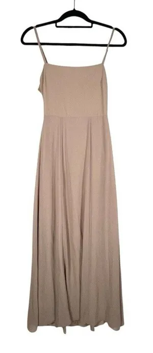 Show Me Your Mumu Tan‎ Lauren Tie Maxi Dress Women's Size Small Wedding Formal thumbnail 1
