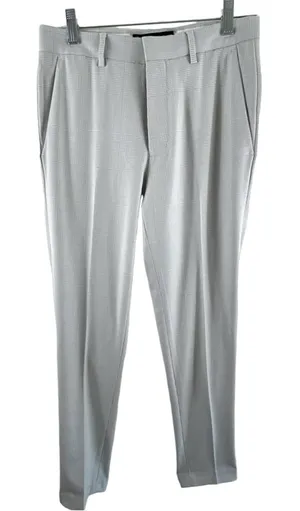 ASOS Gray Checkered Patterned Straight Cuffed Leg Trousers‎ Size 28 thumbnail 1