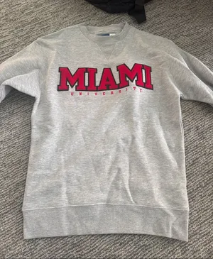 Miami University Gray Crewneck Sweatshirt thumbnail 1