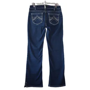 Ariat REAL Bootcut Jeans Womens 30R Dark Wash Studded Embroidered Excellent thumbnail 4