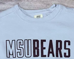 Comfort Colors MSU Missouri State University Bears Sweatshirt Adult L Blue NCAA thumbnail 3
