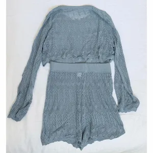 VamJump 2 Piece Knit Lounge Set Blue Size L thumbnail 4