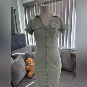 🍒🌸AMTIOUS green zip front denim dress✨ thumbnail 9