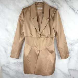 House of CB Allonia Corset Blazer Jacket Long Sleeved Dress Sexy Retro Glam L+ thumbnail 4