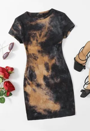 Tie Dye Bodycon Dress thumbnail 1