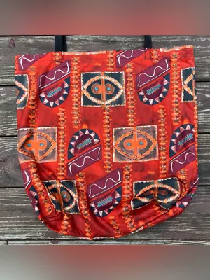 Unisex Boho Maximalist Fabric Tribal Shoulder Tote Bag Casual Everyday Wear|LRG thumbnail 5