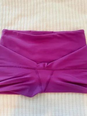 Athleta High-Rise Bike Shorts Buttery Soft Material Color Magenta Size XS thumbnail 7