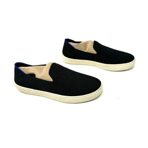 Rothy's Size 6 Slip-Ons Black w/ White Soles Knit Texture Comfortable‎ thumbnail 3