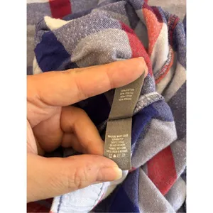 Aerie Plaid Pajama Pants Long Tall Size L Blue Red Plaid thumbnail 3