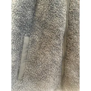 Patagonia Los Gatos Fleece Vest Womens Large Gray Full Zip High Pile fall warm thumbnail 3