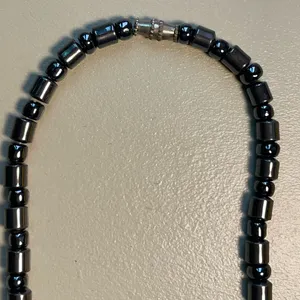 Black Hematite Cylind‎ Bead Necklace thumbnail 4