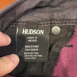 Hudson Women's Collin Flap Pocket Super Skinny‎ Purple Jeans Size 25 thumbnail 5