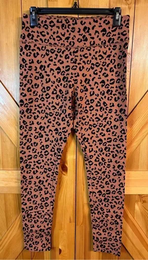 Wild Fable Animal Print Leggings Brown Black Hi Rise Cheetah Size M nwt (4682) thumbnail 1