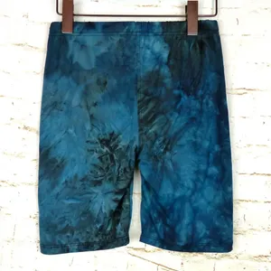 Leggings Depot Biker Shorts Women M Blue Black Tie Dye Pull On Stretch 23X8 Boho thumbnail 3