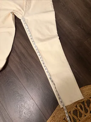 Madewell “The Perfect Vintage Jean” Cream Straight Jeans 30T thumbnail 4