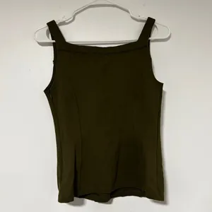 Anthropologie Olive Green Corset Tank Top Sweetheart‎ Neckline XS Side Zip Ponte thumbnail 6