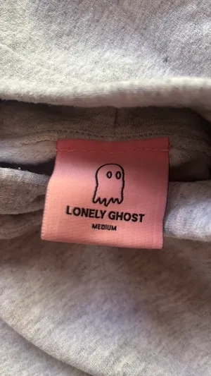 Lonely Ghost Hoodie Grey Ghostly Florals  thumbnail 7