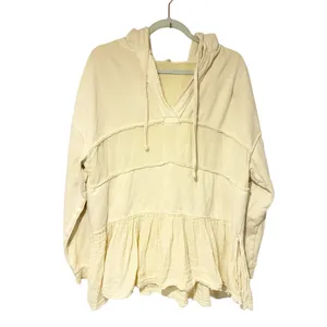 Free People‎ Sail Away With Me Hoodie Pullover Sweatshirt Boho Lagenlook Size XS thumbnail 2