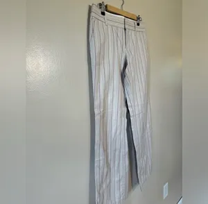 CLEARANCE! Cream/Pink Old Navy Striped Low Waist Pants Size 8 EUC thumbnail 3