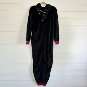 Harry Potter Black‎ Gryffindor Hooded Union Suit NEW Size S/M thumbnail 5