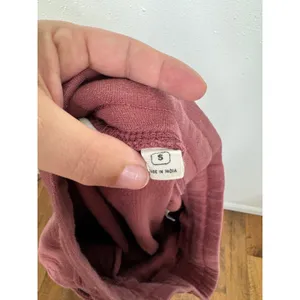 Pact Organic Cotton Waffle Knit Lounge Pants Rose Red Wide Leg Drawstring Small thumbnail 5