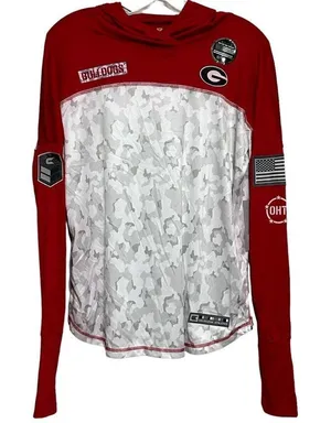 Colosseum NWT Georgia Bulldogs Women’s Lightweight Hoodie‎ Sz Large Camo Military thumbnail 1