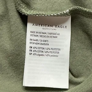 American Eagle Womens Olive Green Short Sleeve Crew Neck T-Shirt Size L thumbnail 6