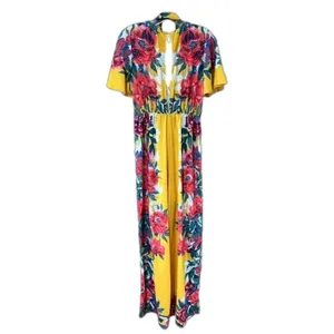 Flying Tomato Yellow Floral Jumpsuit Women's Small thumbnail 2