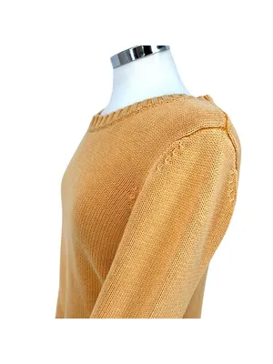 Tyler Bōe Mineral Wash Sweater Yellow Minimalist Preppy Luxury Size Medium thumbnail 5