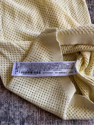 Zara Light Yellow Mesh Tank Top - Size M thumbnail 8