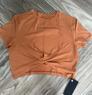 Alphalete Woman’s Premium Wrop SS Crop - Camel , Size XL thumbnail 1