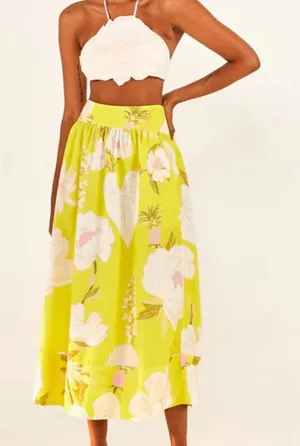 Farm Rio Neon Garden Maxi Skirt XS thumbnail 1