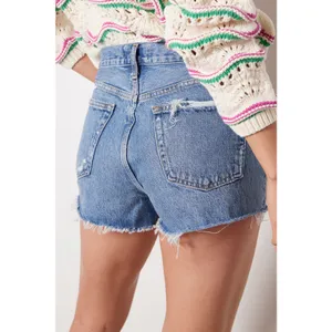 Agolde Blue Medium Wash Denim Grudge Parker Distressed Vintage Fit Shorts 30 thumbnail 2