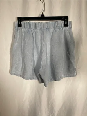 Aerie Womens Blue High Waist Trouser Sweatshort Xs thumbnail 4
