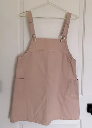 Altar'd State Blush Pink Cotton Overall Pinafore Dress thumbnail 1