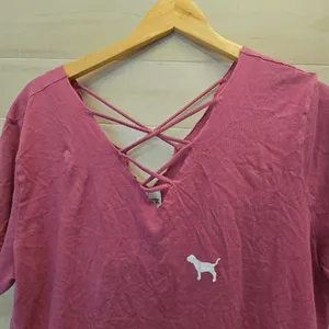 {L} Victoria's Secret Crisscross Tee Magenta thumbnail 7