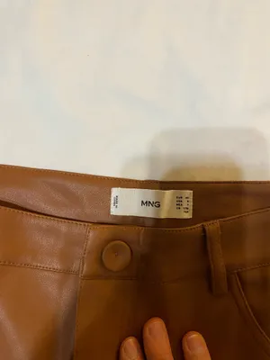 Mango Brown Leather Pants thumbnail 4