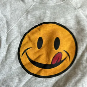 Tongue out smiley face pullover sweatshirt thumbnail 2