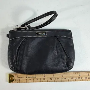 Coach Black Legacy Wristlet Wallet‎ Leather Small Pouch 48179 Designer Festival thumbnail 12