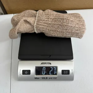 Adult tan gray cable knit ribbed stretch warm soft tall socks one‎ size winter thumbnail 4