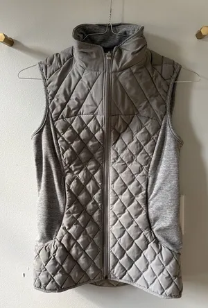 Adidas Climawarm Women's Quilted Gray Vest S thumbnail 1