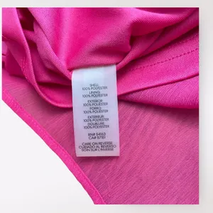 Calvin Klein Pink Pleated Chiffon 3/4 Sleeves V-Neck Short Dress‎ Size 4 thumbnail 8