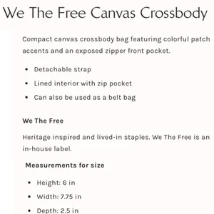 Free People We The Free Blue Canvas Convertible Crossbody Bag thumbnail 16